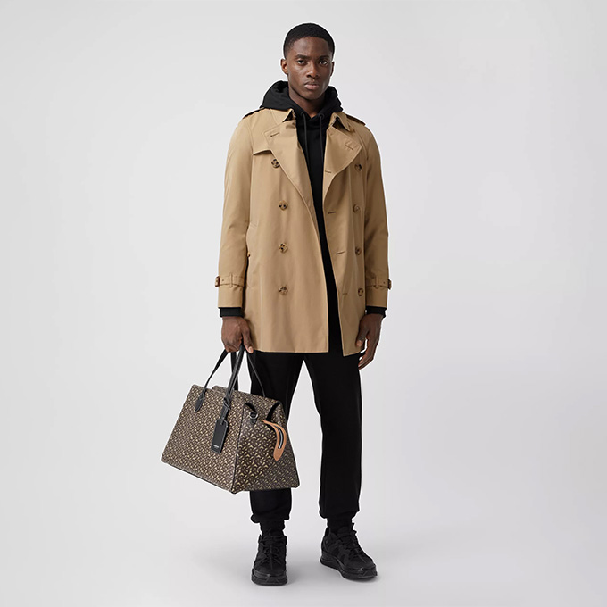 burberry wimbledon honey gabardine short trench coat
